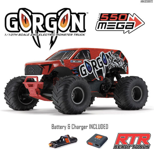 Arrma Gorgon 4X2 Mega 550 Τηλεκατευθυνόμενο Αυτοκίνητο Monster Truck 2WD Κόκκινο