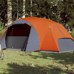 vidaXL Camping Tent Orange for 8 People 190x430x195cm