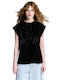 Staff Women's Summer Blouse Cotton Black