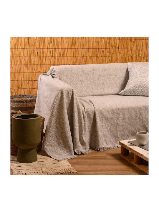 Melinen Armchair Throw Ophelia 180x180cm. Light Grey