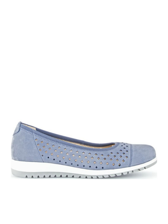 Gabor Lederne Damen Ballerinas in Blau Farbe