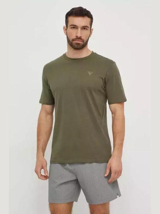 Guess Ανδρικό T-shirt Κοντομάνικο Πράσινο