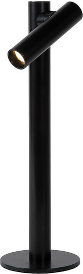 Lucide Lightning Metall Tischlampe LED mit Schwarz Schirm und Basis