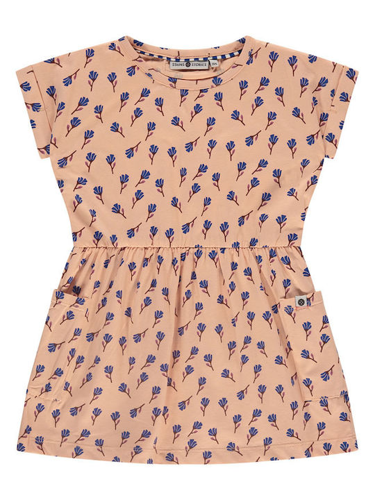 Kinderkleid Blumen Rosa