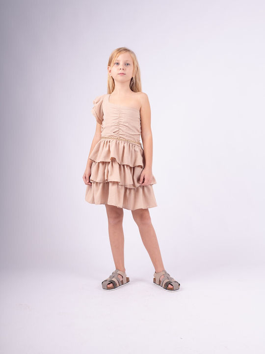 Εβίτα Παιδικό Φόρεμα Μπεζ