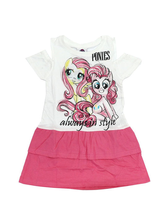 Pony Mädchen Kleid White