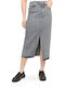 Jack & Jones Denim High Waist Maxi Skirt grey