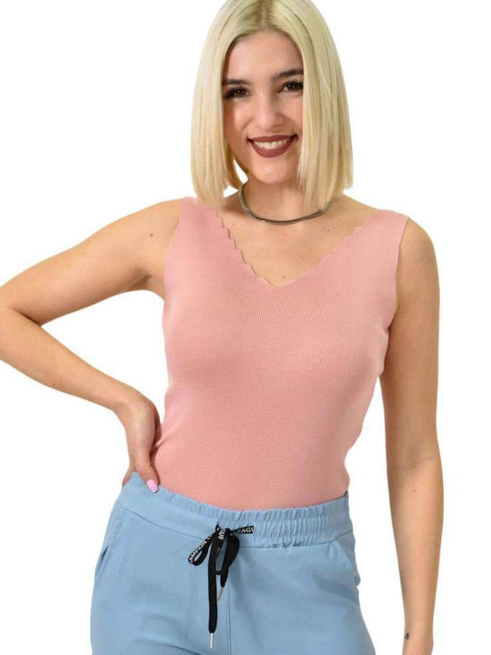 Potre Women's Crop Sweater with V Neckline Rotten Apple