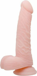 Baile Super Realistic Dildo with Scrotum & Suction Cup Flesh 19cm