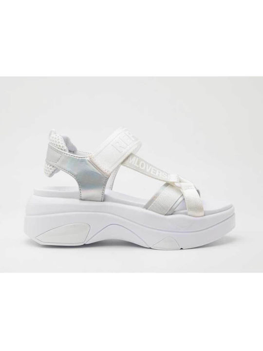 Replay Women's Flat Sandals in White Color