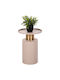 Round Metal Side Table Ecru 30.5x30.5x42 cm