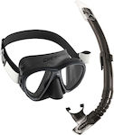 CressiSub Diving Mask with Breathing Tube Gamma Combo in Black color