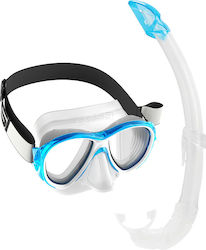 CressiSub Diving Mask Silicone with Breathing Tube Mexico Combo in Transparent color