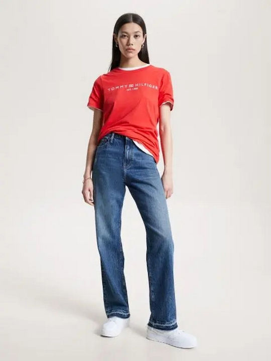 Tommy Hilfiger Tommy Femeie Tricou Roșu