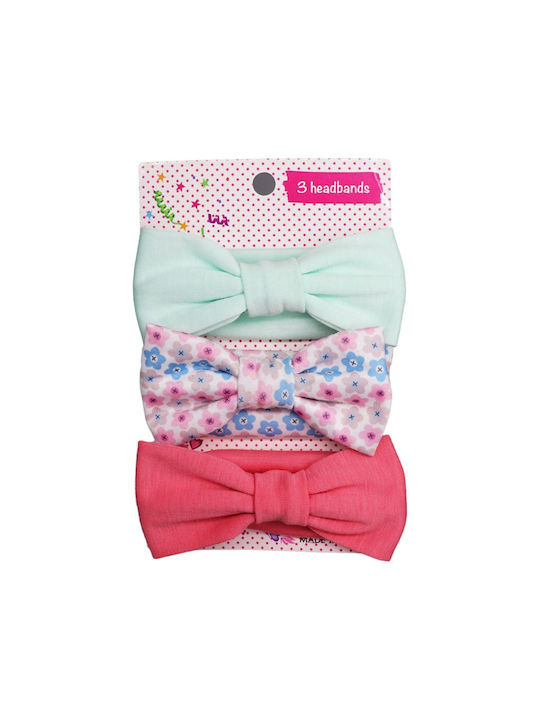 Love Baby Headband Set Blue/Fuchsia 1pc