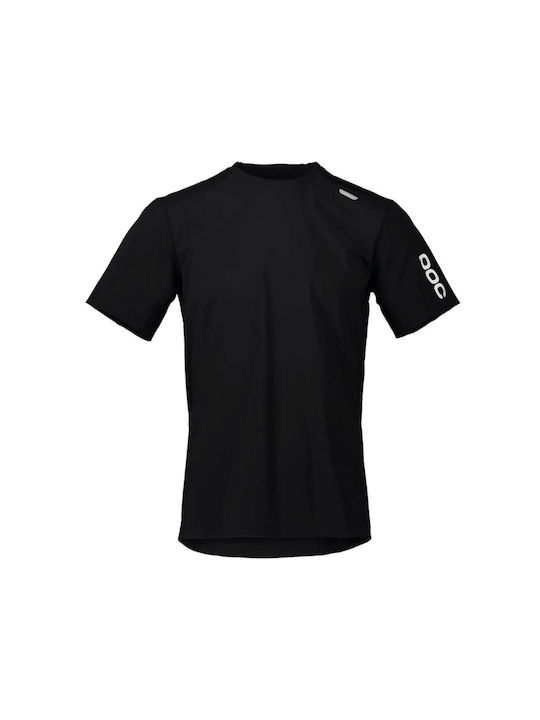 Poc Bărbați Mâneci scurte Tricou de ciclism Negru