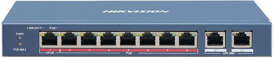 Hikvision DS-3E0310HP-EI Неуправляем L2 PoE++ Switch с 8 Портове Гигабитови (1Gbps) Ethernet