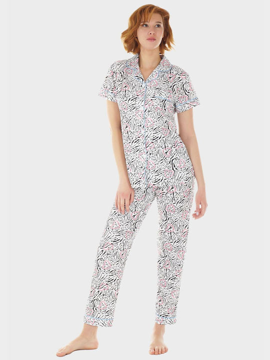 G Secret Sommer Damen Pyjama-Set Rosa