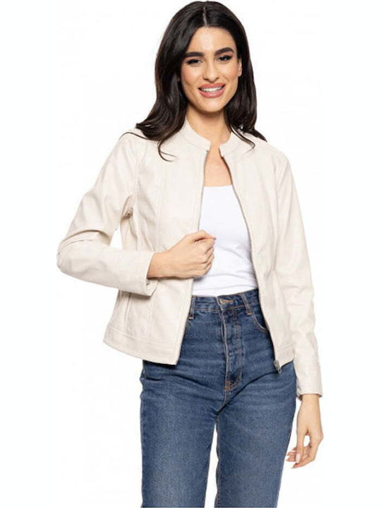 Biston Damen Bikerjacke Beige