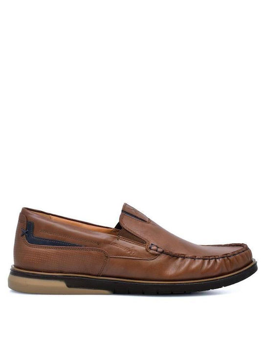 Boxer Men's Leather Moccasins Tabac Brown