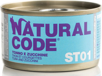 Natural Code St01 Wet Food for Adult Cats in Can with Tuna Gluten Free 85gr