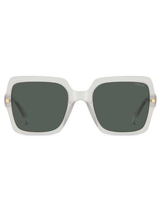 Polaroid Sonnenbrillen mit Weiß Rahmen und Grün...