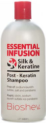 Bioshev Professional Essential Infusion Post-Keratin Silk Șampoane de Reconstrucție/Nutriție pentru Toate Tipurile Păr 1x500ml