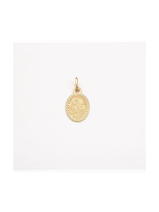 14K Gold Panagitsa, In Oval Shape.