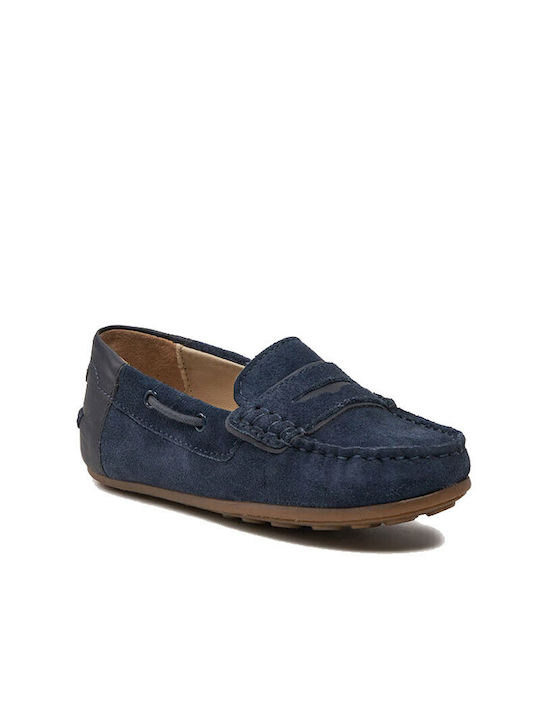 Mayoral Boys Leather Moccasins Navy Blue