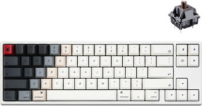 Ducky X Varmilo MIYA Pro Gaming Mechanische Tastatur 65% mit Cherry MX Braun Schaltern und Beleuchtete Tasten (Englisch US) Weiß