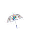 Perletti Kids Curved Handle Auto-Open Umbrella Blue