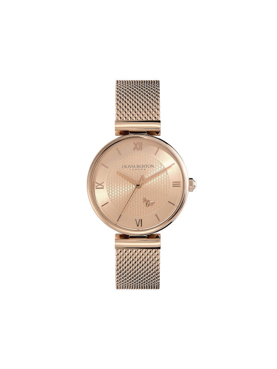 Olivia Burton Watch with Pink Gold Metal Bracelet