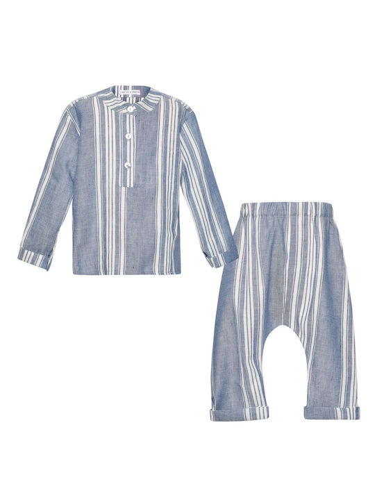 Two In A Castle Kids Set with Pants Summer 2pcs Blue