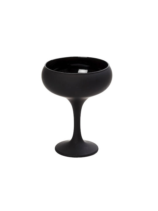 Espiel Glas Champagner aus Glas in Schwarz Farbe Kelch 270ml 1Stück