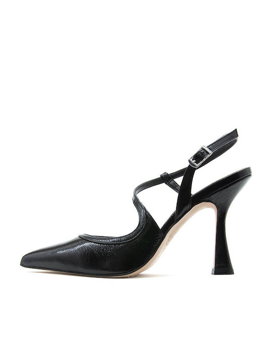 Fardoulis Patent Leather Black High Heels