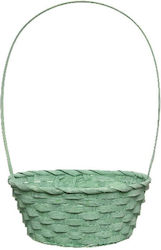 Coș de bambus în culoare pastel 19.5x22x38.5cm verde Kaeming