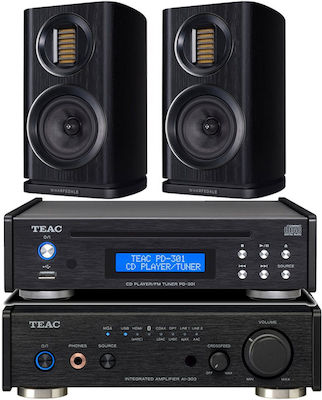 Teac Ολοκληρωμένος Ενισχυτής Hi-Fi Stereo AI-303 USB DAC Bundle Μαύρος