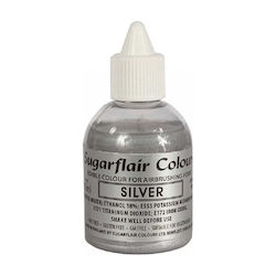 Airbrush Colour Metallic Silver 60ml Sugarflair