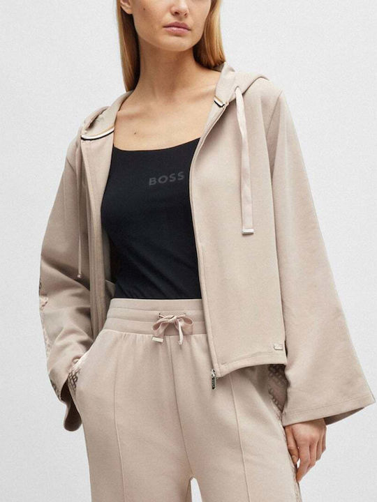 Hugo Boss Women's Cardigan with Zipper Beige