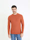 Celio Men's Long Sleeve Sweater Orange