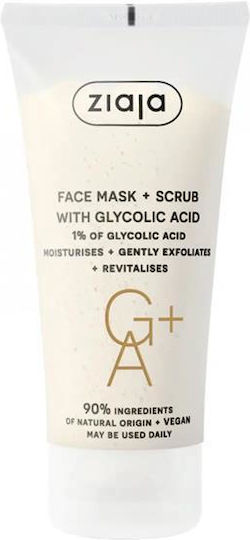 Mască de față + Scrub Acid glicolic - Mască exfoliantă cu acid glicolic 55ml