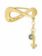 Xryseio Child Safety Pin made of Gold Plated Silver with Cross
