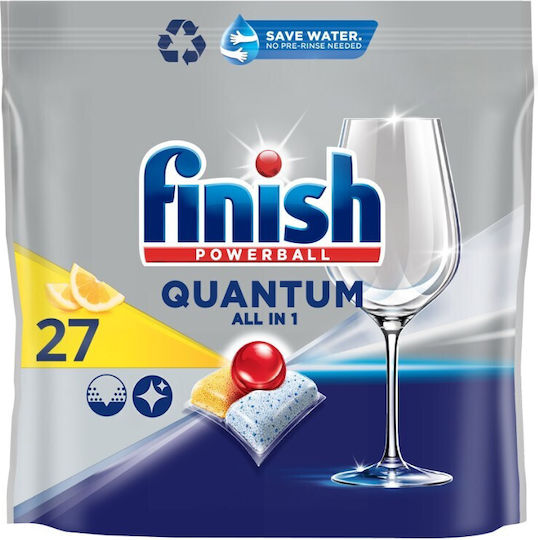 Finish Quantum All In 1 27 Κάψουλες Πλυντηρίου Πιάτων 280gr