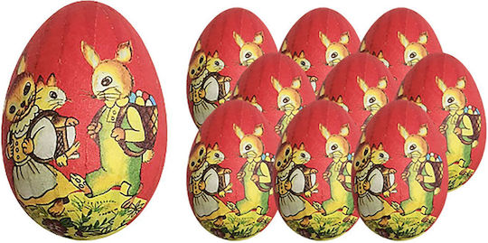 Σετ Αυγα Κοκκινα Με Λαγο 9 Τεμ 6cm Bunny S 932095