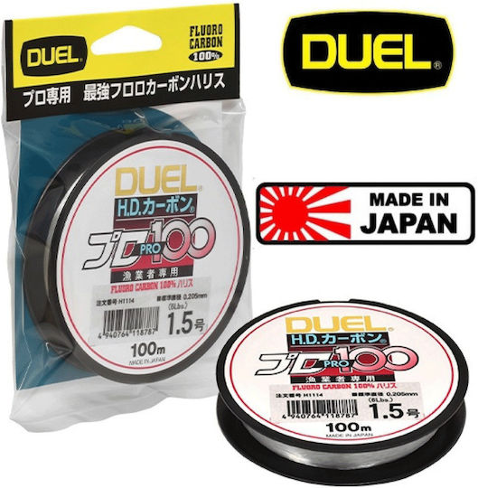 Duel Carbon Pro Fluorocarbon Fishing Line Transparent 100m / 0.37mm