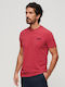 Superdry T-shirt Bărbătesc cu Mânecă Scurtă Cranberry Red