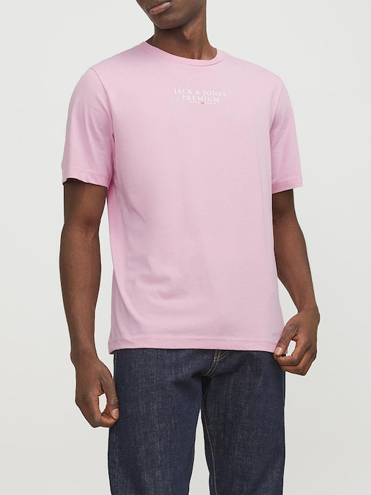 Jack & Jones Men's Short Sleeve T-shirt Prism Pink