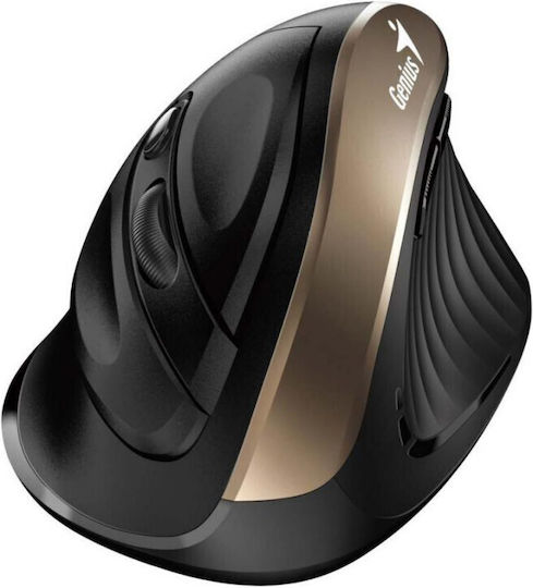 Genius Ergo 8250S Kabellos Ergonomisch Maus Black/Gold