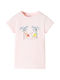 vidaXL Kids Blouse Short Sleeve Soft Pink