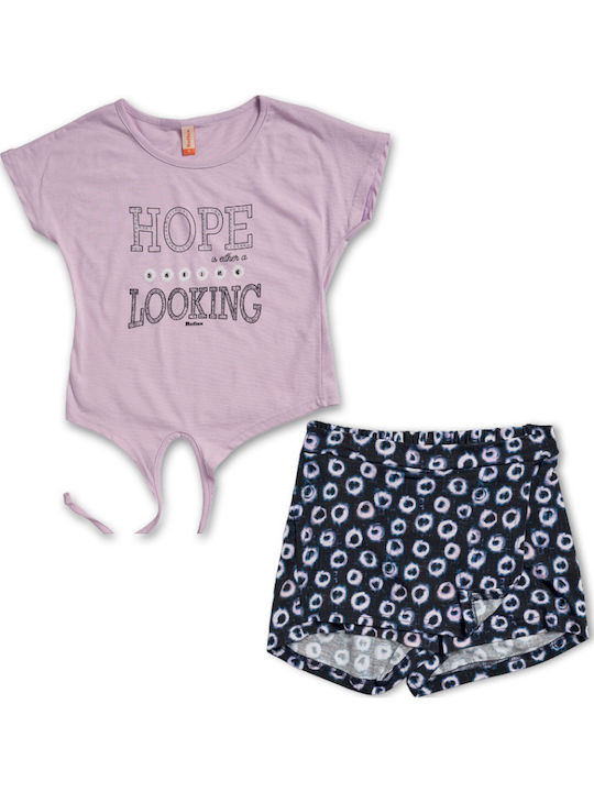 Kinder-Set mit Shorts Sommer 2Stück Lilac